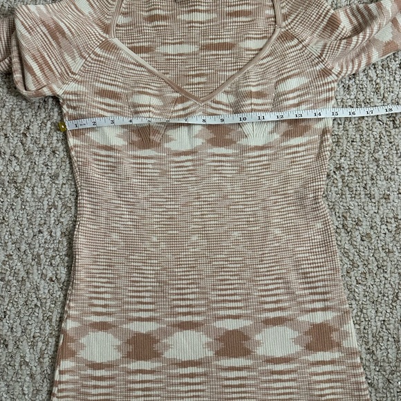 Altar'd State Tan and Cream Long Sleeve Body con Dress size L - Picture 6 of 8